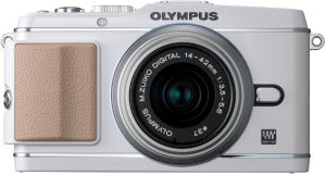 Olympus, Digitální foťák bezzrcadlovka Olympus PEN E-P3 white + 14-42mm silver