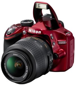Nikon, Digitální zrcadlovka Nikon D3200 Red + 18-55 AF-S DX VR