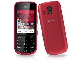 Nokia, Mobilní telefon pro seniory Nokia Asha 203 Dark Red