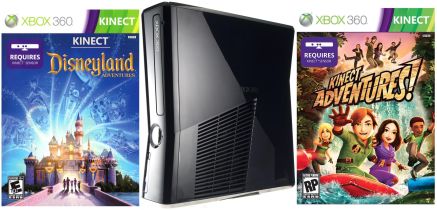  Microsoft XBOX 360 - Standard 4GB + hry Kinect Adventures a Disneyland Adventures