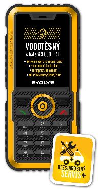 Evolveo, Mobilní telefon pro seniory Evolveo Gladiator RG300, žlutý - II. jakost