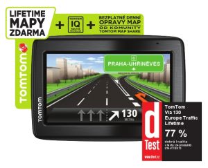 TomTom, Turistická GPS navigace TomTom Via 130 Traffic Europe LIFETIME mapy, 1EQ4.002.12