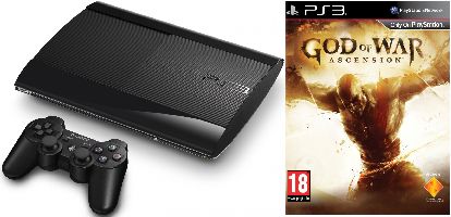 Sony, Playstation 3 Sony Playstation 3 - 500GB SuperSlim + God of War: Ascension