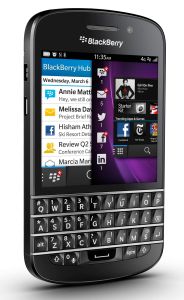 BlackBerry,  BlackBerry Q10 QWERTY, černá