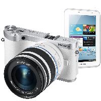 Samsung, Digitální foťák bezzrcadlovka Samsung NX300 White + 18-55 mm + tablet Galaxy Tab 2, 7.0 (P3110) ZDARMA!