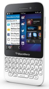 BlackBerry, Mobilní telefony  BlackBerry Q5 QWERTY, bílá