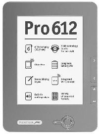 PocketBook, E-book čtečka PocketBook 612 PRO Dark Silver + kožené pouzdro